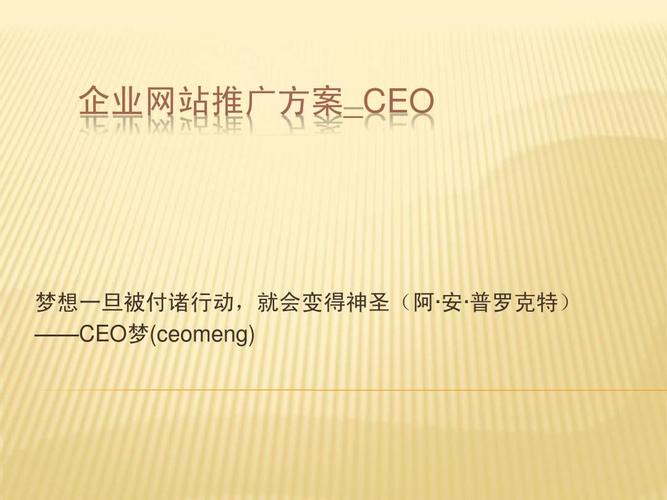 企业网站推广方案